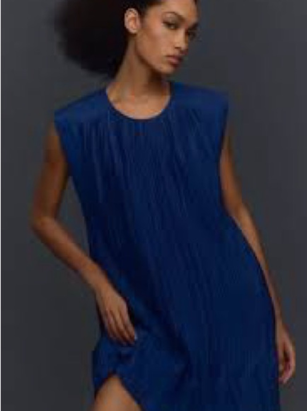 By Anthropologie Cap-Sleeve Plisse Mini Dresd